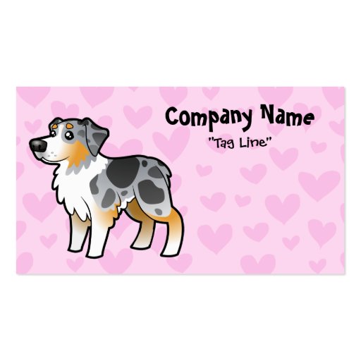 Australian Shepherd Love Business Card (front side)