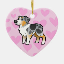 Australian Shepherd Love Ornament
