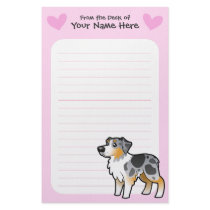 Australian Shepherd Love Customized Stationery