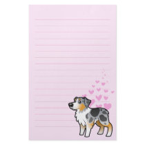 Australian Shepherd Love Customized Stationery