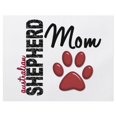 Australian Shepherd Mom 2 Full Color Flyer by poochloverstuff