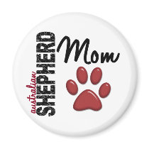 Australian Shepherd Mom 2 Fridge Magnets