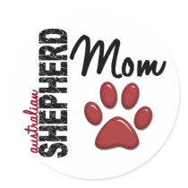Australian Shepherd Mom 2 Sticker