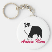 Australian Shepherd Mom Key Chain