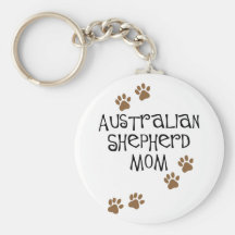 Australian Shepherd Mom Key Chain