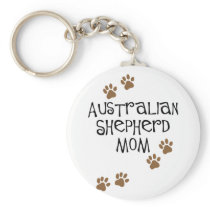 Australian Shepherd Mom Key Chain