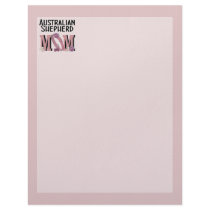 Australian Shepherd MOM Custom Letterhead