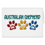 AUSTRALIAN SHEPHERD MOM Paw Print Cards
