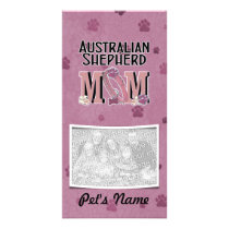 Australian Shepherd MOM Photo Card Template