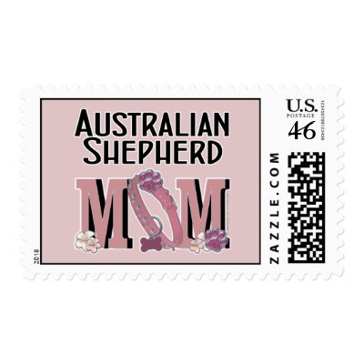 Australian Shepherd MOM Stamp by FrankzPawPrintz