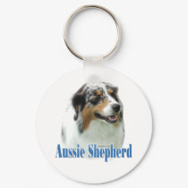 Australian Shepherd Name Keychain