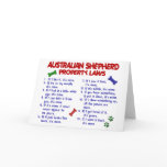AUSTRALIAN SHEPHERD Property Laws 2 Greeting Cards
