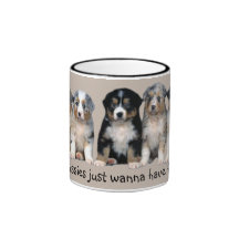 Australian Shepherd Puppies Mug