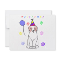 Australian Shepherd Red Celebrate Personalized Invitation