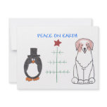 Australian Shepherd Red Peace On Earth Custom Invitation