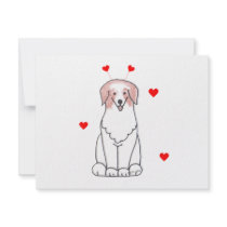 Australian Shepherd Red Valentine Ears Personalized Invitations