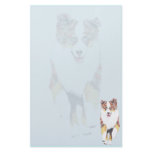 Australian Shepherd ~ Running Red Merle Puppy Stationery Paper