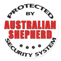Australian Shepherd Security Stickers