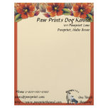Australian Shepherd Sheepdog - Autumn Flower Custom Letterhead