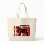 Australian Shepherd silhouette Canvas Bags