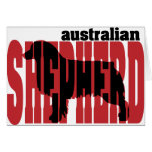 Australian Shepherd silhouette Card