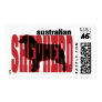 Australian Shepherd silhouette Stamp