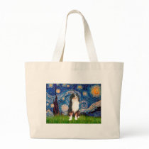 Australian Shepherd (Tri2) - Starry Night Tote Bags