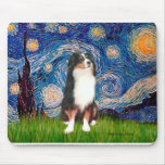 Australian Shepherd (Tri2) - Starry Night Mouse Pads