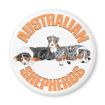 Australian Shepherds Magnet by DanesRUs Australian Shepherds Magnet