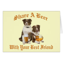Australian Shepherds Shares A Beer cards