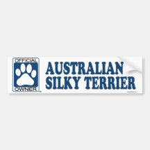 Australian Silky Terrier Blue Bumper Stickers