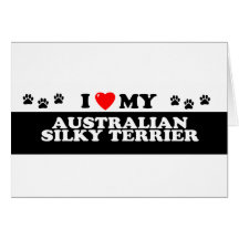 AUSTRALIAN SILKY TERRIER GREETING CARD