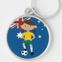 Australian Soccer Girl 4 Key Chains