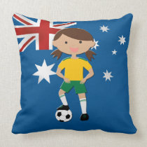 Australian Soccer Girl 4 Pillow