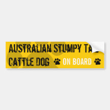 Australian Stumpy Tail Cattle Dog on Board Bumper Stickers