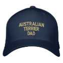 Australian Terrier DAD embroidered hats by DogsByDezign Australian Terrier DAD embroidered hats