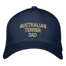 Australian Terrier DAD embroidered hats