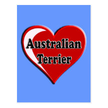 Australian Terrier Heart for dog lovers Postcards
