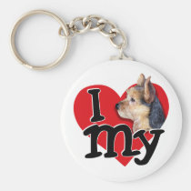 Australian Terrier I (heart) my keychains