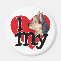 Australian Terrier I (heart) my magnets