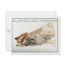 Australian Terrier sit Custom Invites
