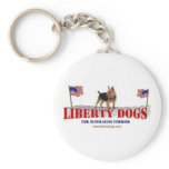 Australian Terrier with Flags Keychains