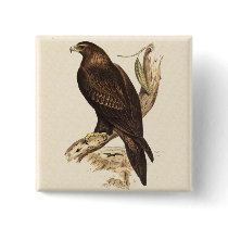 Australian Wedge Tailed Eagle. Huge Bird of Prey. Pinback Button