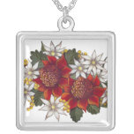 Australian Wild Flowers Waratha and Flannel Flower necklaces