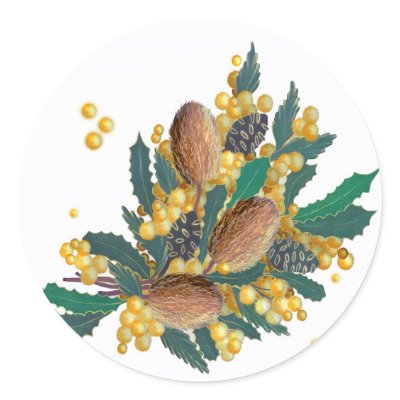 Australian Wildflowers - Banksia Stickers by ArtbyJean
