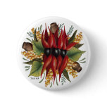 Australian Wildflowers - Sturt Desert Pea Button