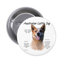 AustralianCattle Dog (redspec) History Design Buttons