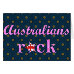 Australians Rock - Cute Pink Greeting Cards