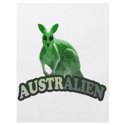 AustrAlien t-shirt Flyer Design by Foozyo