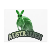 AustrAlien t-shirt postcards